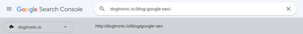 Ręczne dodawanie adresu URL do kolejki indeksowania w Google Search Console - Krok 1