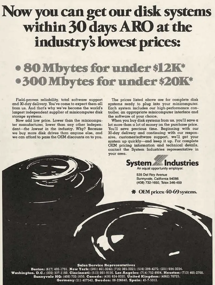 300MB for under $20k | System Industries