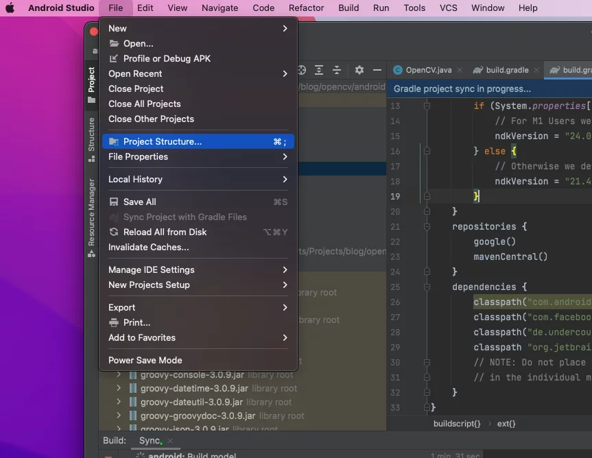 Project Structure w Android Studio